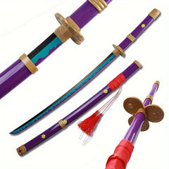 41-Inch Wooden Katana Sword - Anime-Inspired Prop with Belt and Holder, Perfect for Halloween, Cosplay, and Decor 41-Inch Wooden Katana Sword - Anime-Inspired Prop with Belt and Holder, Perfect for Halloween, Cosplay, and Decor