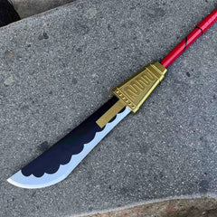 Cosplay Japanese Anime Sword naginata  - Wooden Bamboo Blade, Not Sharpened, Perfect for Halloween, Christmas, and Cosplay Events