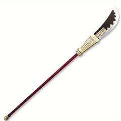 Anime Cosplay Sword - 78-Inch All-Metal Naginata Polearm Broadsword (Non-Bladed, Red)