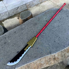 Cosplay Japanese Anime Sword naginata  - Wooden Bamboo Blade, Not Sharpened, Perfect for Halloween, Christmas, and Cosplay Events