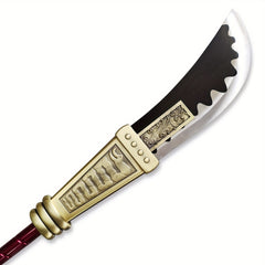 Anime Cosplay Sword - 78-Inch All-Metal Naginata Polearm Broadsword (Non-Bladed, Red)