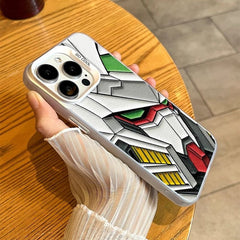 Stylish Anime Mecha Pattern Flat-Printed Phone Case