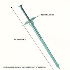 31.5-Inch PU Material Prop Sword - Handmade Street Style, Ideal for Role Playing & Halloween