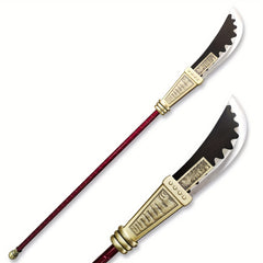 Anime Cosplay Sword - 78-Inch All-Metal Naginata Polearm Broadsword (Non-Bladed, Red)