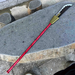 Cosplay Japanese Anime Sword naginata  - Wooden Bamboo Blade, Not Sharpened, Perfect for Halloween, Christmas, and Cosplay Events