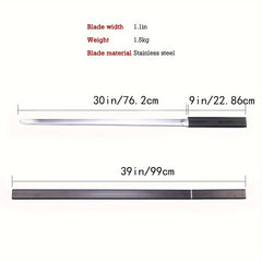 1:1 Full Metal Replica Japanese Samurai Katana - Stainless Steel Cosplay Sword, Not Sharpened, Costume and Collectible Accessory