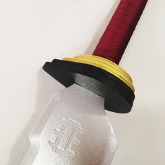 18.11" Unsharpened Bamboo Dagger - Red/Black, Perfect for Cosplay & Halloween Costumes