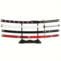 41-Inch Wooden Katana Sword - Anime-Inspired Prop with Belt and Holder, Perfect for Halloween, Cosplay, and Decor
