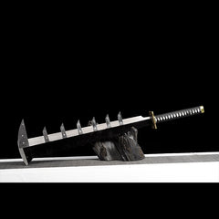 Anime-Inspired Sword Replica - Stainless Steel, 100cm Full Length, Not Sharpened, Cosplay Prop for TV & Movie Fans