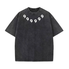 Men's Vintage Washed Ninja Print T-Shirt