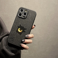 Japanese Anime-Inspired Laser Phone Case – Water & Ghost Creature Design for iPhone 16, 15 Pro Max, 14, 13, 12, 11 – Soft Protective Cover