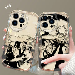 Anime-Inspired Wave Oil Phone Case for iPhone