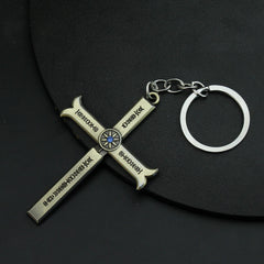 Anime-Inspired Black Blade Keychain - Swordsman Weapon Model