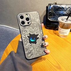 Japanese Anime-Inspired Laser Phone Case – Water & Ghost Creature Design for iPhone 16, 15 Pro Max, 14, 13, 12, 11 – Soft Protective Cover