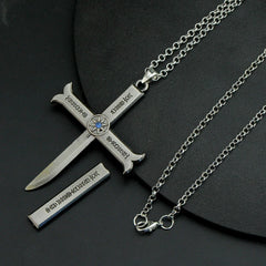 Anime-Inspired Black Blade Keychain - Swordsman Weapon Model
