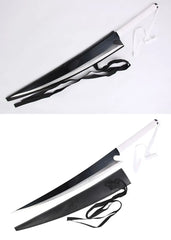 Anime-Inspired Katana - Carbon Steel Replica Sword with Black Blade (Cosplay Prop)