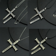 Anime-Inspired Black Blade Keychain - Swordsman Weapon Model