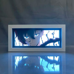 Anime-Inspired LED Shadow Box with Figure - Paper Cut Lightbox Ornament