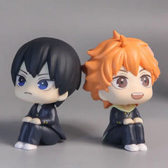 10cm Anime-Inspired Volleyball Duo Action Figures – Q-Version PVC Models