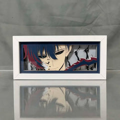 Anime-Inspired LED Shadow Box with Figure - Paper Cut Lightbox Ornament