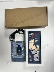 Anime-Inspired LED Shadow Box with Figure - Paper Cut Lightbox Ornament