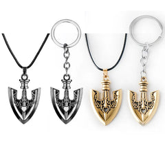 Anime BIZARRE Necklaces Arrow Metal Pendant Chain keychain