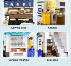 LED Japanese Steamed Bun House Building Blocks
