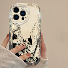 Anime-Inspired Wave Oil Phone Case for iPhone
