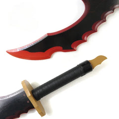 52cm/58cm Anime-Inspired Knight Killer Fangs Katana Sword - Wooden Cosplay Prop for Safety and Performance