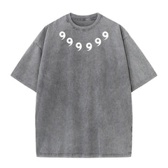 Men's Vintage Washed Ninja Print T-Shirt