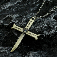 Anime-Inspired Black Blade Keychain - Swordsman Weapon Model