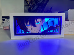 Anime-Inspired LED Shadow Box with Figure - Paper Cut Lightbox Ornament