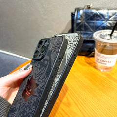 Japanese Anime-Inspired Laser Phone Case – Water & Ghost Creature Design for iPhone 16, 15 Pro Max, 14, 13, 12, 11 – Soft Protective Cover