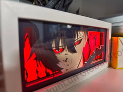 Anime-Inspired LED Shadow Box with Figure - Paper Cut Lightbox Ornament