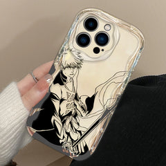 Anime-Inspired Wave Oil Phone Case for iPhone