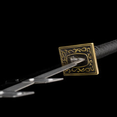 Anime-Inspired Sword Replica - Stainless Steel, 100cm Full Length, Not Sharpened, Cosplay Prop for TV & Movie Fans