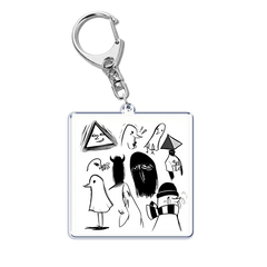Anime-Inspired Bird Pendant Keychain - Ring Accessory for Bags, Keys, and Jewelry Lovers