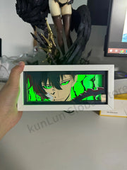 Anime-Inspired LED Shadow Box with Figure - Paper Cut Lightbox Ornament