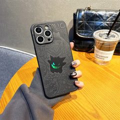 Japanese Anime-Inspired Laser Phone Case – Water & Ghost Creature Design for iPhone 16, 15 Pro Max, 14, 13, 12, 11 – Soft Protective Cover